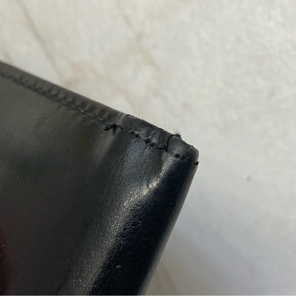 Christian Dior black leather mens wallet